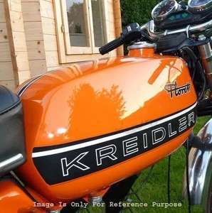 Fit For Kreidler Florett RS50 Orange Steel Petrol Tank With Cap 1980 Model - Picture 1 of 3