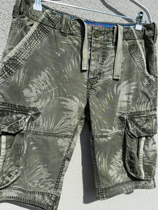 Superdry CoreLite Cargo Shorts Mens MEDIUM Green Camouflage Rookie Army Pattern - Picture 1 of 12