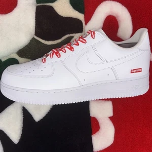 Size 13 - Nike Air Force 1 Low Supreme White - Picture 1 of 10
