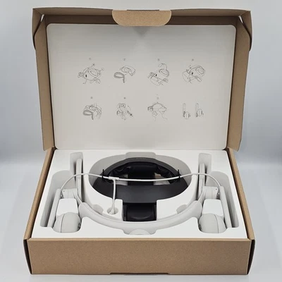 Correa de audio KIWI Design KW-QA01-US blanca negra fuera de la oreja para Quest 2 caja abierta Foto 1 de 4