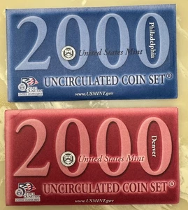 2000 Uncirculated Coin Set U.S Mint - PD - Original Government Packaging OGP - Picture 1 of 3