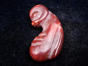 Antigua estatuilla de vientre grande de la cultura HongShan tallada en piedra de jade de nefrita #09132408 - Imagen 1 de 6