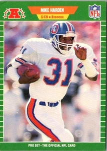 1989 Pro Set Mike Harden #102 Denver Broncos Football Card - Picture 1 of 2