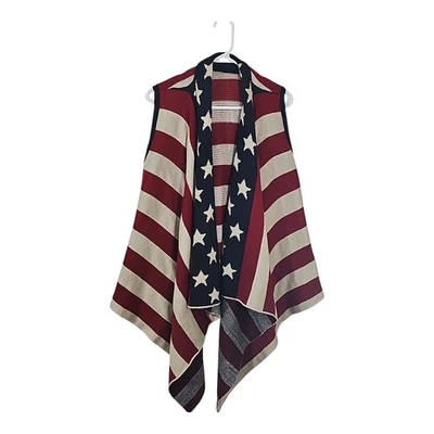 Mantón tejido bandera americana Anthropologie Do Everything In Love Foto 1 de 4