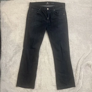 7 For All Humanity Brett Hombre Lujo Rendimiento Bota Corte Jeans 33x30 Lavado Oscuro - Imagen 1 de 14