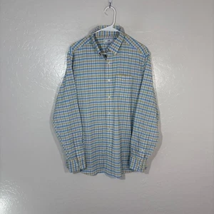 Southern Tide Shirt Mens Large Intercoastal Blue Yellow Plaid Long Sleeve - Picture 1 of 7