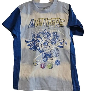 Camiseta niño talla 6 azul vengadores super héroes manga corta niños - Imagen 1 de 5