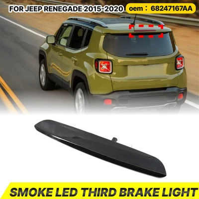 Smoke LED High 3rd Third Brake Light Lamp for Jeep Renegade 2015-2020 68247167AA - Image 1 of 4