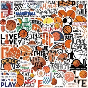 50 Packs Basketball Stickers Water Bottles Laptop Phone Motorcycle Computer - Picture 1 of 7