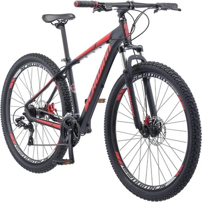 Schwinn Bonafide Mountain Bike, 24 Speed, 29 Inch Wheels - Matte Black/Red - Image 1 of 4