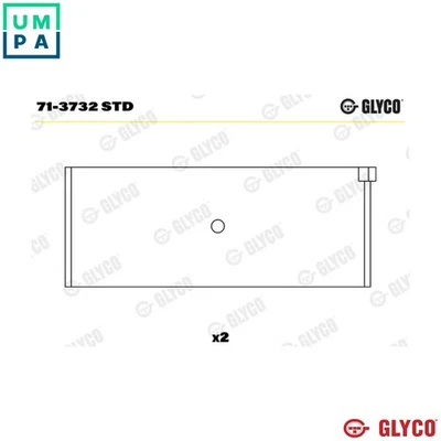 CONNECTING ROD BEARING 71-3732 STD STD FOR AGU 1.8L APPAPUAJQARZAPXAPY 1.8L 5cyl - Image 1 of 4