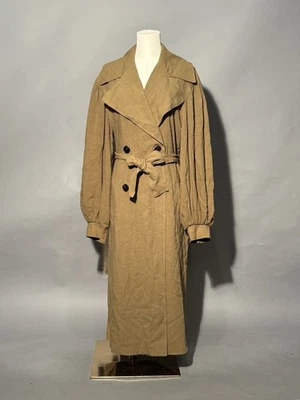 ASOS Design Size US 0 Tan Trench Coat Women’s Worn Jacket Khaki beige  - Image 1 of 4