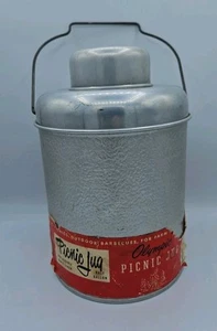 Vintage Aluminium Olympia Picknick Krug 0,5 Gallonen Isoliert Getränkehalter USA Glaseinsatz - Bild 1 von 7