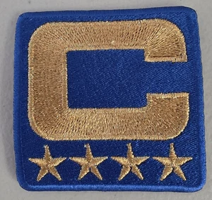 Buffalo Bills 2025 Royal Blue Jersey CAPTAIN C 4 Star Gold Patch Iron On - Picture 1 of 1