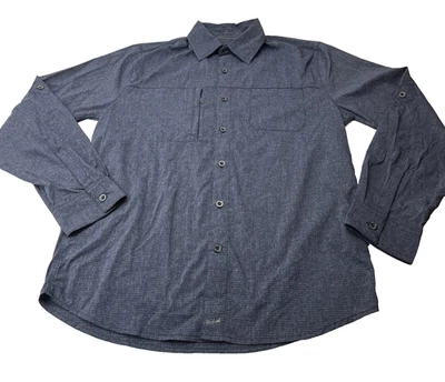 Woolrich Men's Small Light Weight Travel Shirt L/S Fish Hike Camp Outdoors Blue - Image 1 of 4