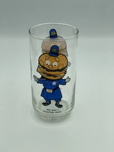 Bicchiere McDonalds vintage Big Mac polizia McDonald's serie da collezione 1977 - Foto 1 di 8