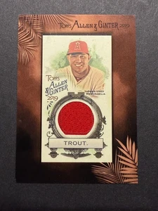 Topps Allen & Ginter 2019 Mini reliquia incorniciata gioco-usato memorabilia MIKE TROUT - Foto 1 di 2