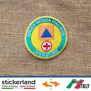Toppa Patch Croce Rossa Italiana CRI - OPERATORE da 7,0 cm con velcro M+F - Foto 1 di 1