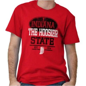 Indiana Hoosier State Vacation Souvenir IND Womens or Mens Crewneck T Shirt Tee - Picture 1 of 2