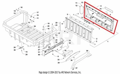 NEW OEM ARCTIC CAT PROWLER 700 XT TAILGATE OUTER PANEL BLACK Foto 1 de 1