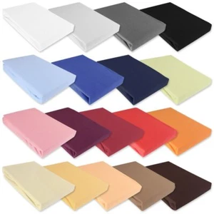 Jersey Spannbettlaken Spannbetttuch Betttuch 90-100x190-200cm - Bild 1 von 14
