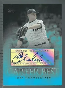 Joba Chamberlain 2009 Topps Career Best AU Blue Ink Card# CBA-JCH - Picture 1 of 4