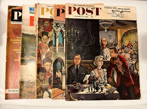 Lot of 5 Saturday Evening Post Magazines 1955 1961 1962 1964 Vintage Ads - Picture 1 of 12