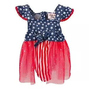 Neugeborenes, Frühchen, Body Anzug Tüll, Americana, 4. Juli Baby Festlich Halloween - Bild 1 von 5