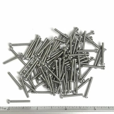 NO BRAND (PKG of 100) 2-56 x 3/4" Machine Screw, Phillips Pan Head, 18-8 Stainless Steel