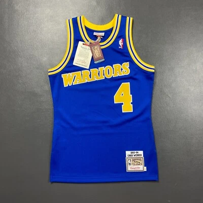 100% Auténtico Chris Webber Mitchell & Ness 93 94 Warriors Jersey Talla 36 S Hombres Foto 1 de 4