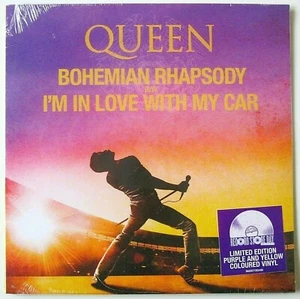 Queen 'Bohemian Rhapsody' Purple & Yellow Colour 7" Vinyl Single 2019 Record RSD - Picture 1 of 12
