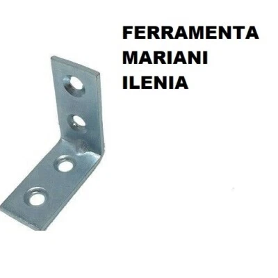 Piastrina Lastrina ad angolo 10 Pz. varie misure staffe angolari rinforzo - Immagine 1 di 2