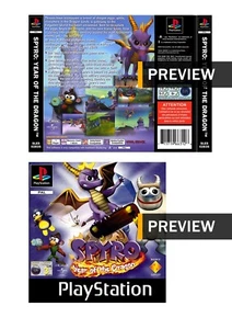 Spyro 3 Year of the Dragon PlayStation PS1 Replacement Inlay Covers Front Back - Picture 1 of 6