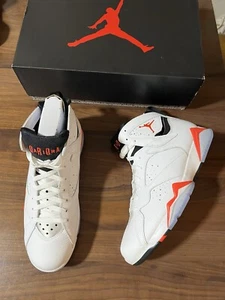 Nike Air Jordan 7 Retro “White Infrared” Basketball White/Crimson/Black Sz 11 - Picture 1 of 8