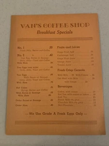 1950’s, Georgian Hotel, Macon GA, Van’s Coffee Shop, Menu, Vintage, Orig - Picture 1 of 2