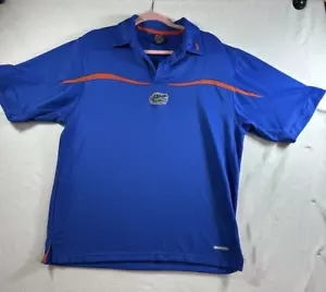 NIKE FLORIDA GATORS polo shirt men size Medium blue DRI-FIT golf - Picture 1 of 7