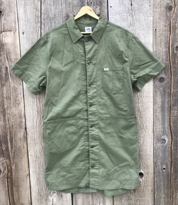 Retro Lee Workwear OD Green Shirt Dress Medium - Picture 1 of 6