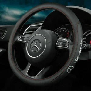 Benz Lenkradbezug Schwarz Lenkradschoner Lenkradschutz Lenkradhülle Auto Runden - Bild 1 von 5