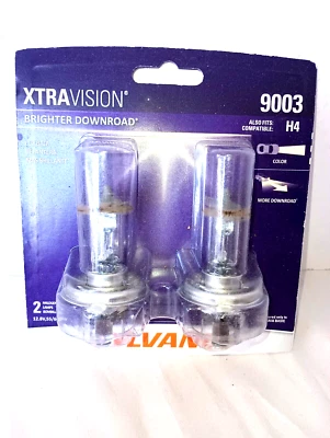 Sylvania 9003 XtraVision H4 2 упаковки галогенные лампы для фар, новая запечатанная упаковка - Изображение 1 из 4