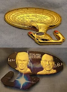 Star Trek Generations Gold Coin Patrick Stewart Autograph Old Sci Fi Space Retro - Picture 1 of 21