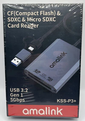 CFexpress Type B/SD USB 3.2 Gen 1 Card Reader - Dual Slot Adapter. SEALED - Image 1 of 2