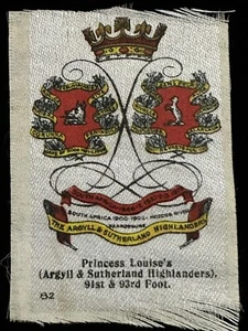 Princess Louise Argyll Sutherland Highlanders Tobacco Silk Cigarettes Circa 1910 - Picture 1 of 12