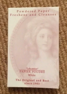 Lehcaresor Papier Poudre Blotting paper in white *NEW* 65 sheets - Picture 1 of 2