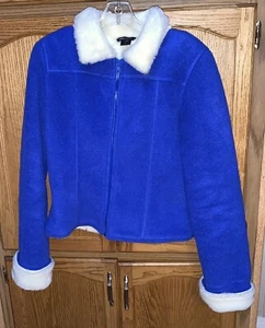 Womens MODA International Polar Fleece Coat M Preowned - Picture 1 of 6