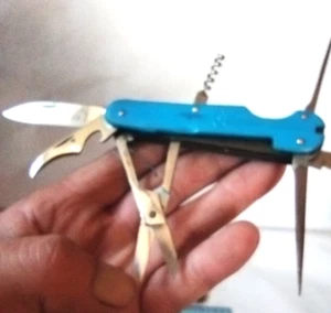 Vintage Folding knife Multitool 7 metal handle Vorsma USSR NEW - Bild 1 von 11