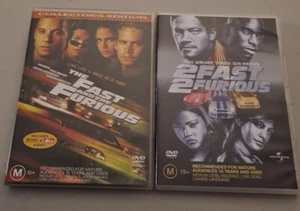 FAST AND THE FURIOUS Movie DVD Bundle 1-2 Action Drama Movie R4 - Picture 1 of 7
