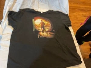 The Hobbit An Unexpected Journey Mens Large Movie Promo Cotton T Shirt Black - Picture 1 of 13
