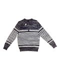 New With Tags Express Men’s Long Sleeve Button-Down Top Navy Blue and White
