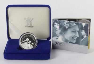 2006 U.K. £5 Queen Elizabeth II 80th Birthday 28g .925 Silver Proof Coin in OGP - Image 1 of 3