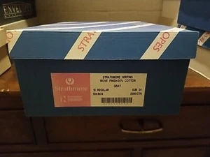 Strathmore 25% Cotton Wove Gray Envelopes 24 lbs 4 1/8 x 9 1/2 500 Count NEW! - Picture 1 of 3
